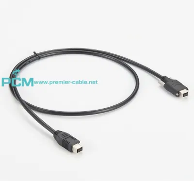 Cable Firewire 800 de 9 pines IEEE 1394 con tornillo de mariposa