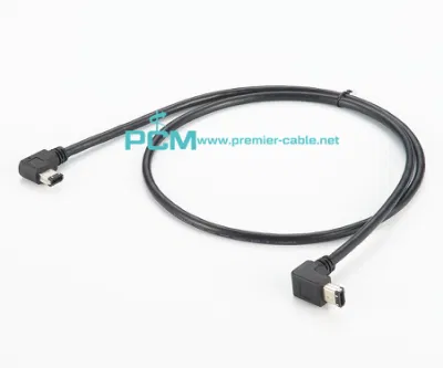 Cable Firewire 400 de 6 pines en ángulo recto