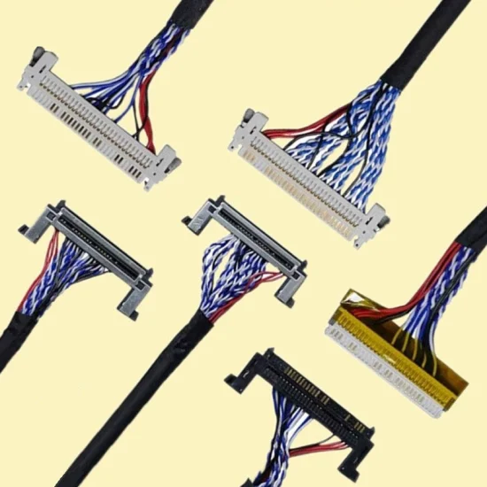 Cable coaxial Ipex personalizado 20253 30pin Jst Jae Hirose AMP LCD Lvds Cable para pantalla